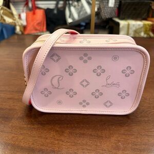 *Sold* Louboutin pink leather crossbody